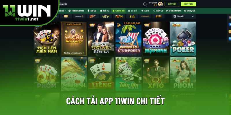 Cách tải app 11win chi tiết