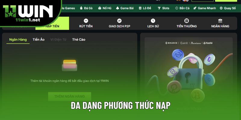 Đa dạng phương thức nạp