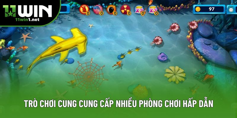Trò chơi cung cung cấp nhiều phòng chơi hấp dẫn